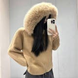 ブラウン | ゆるカワコーデ☆ざっくり編み ニットカーディガンアウター | 17kg