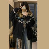 ゆるカワコーデ☆フェアアイル柄プリントフード付き裏起毛スウェット | 17kg | 詳細画像6