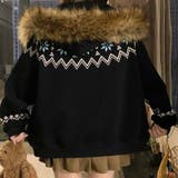 ゆるカワコーデ☆フェアアイル柄プリントフード付き裏起毛スウェット | 17kg | 詳細画像17