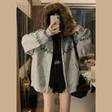 ゆるカワコーデ☆フェアアイル柄プリントフード付き裏起毛スウェット | 17kg | 詳細画像23