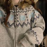 ゆるカワコーデ☆フェアアイル柄プリントフード付き裏起毛スウェット | 17kg | 詳細画像27