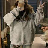 ゆるカワコーデ☆フェアアイル柄プリントフード付き裏起毛スウェット | 17kg | 詳細画像30