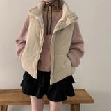 ベージュ | ゆるカワコーデ☆中綿ベスト厚手ベスト | 17kg
