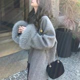 ゆるカワコーデ☆グレーウールコートミドル丈蝶結びケープコート | 17kg | 詳細画像15