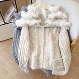 甘辛系ガールズ☆ニットカーディガンふんわり厚手ファーカラー付きアウター | 17kg | 詳細画像27