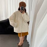 ホワイト | ゆるカワコーデ☆菱形キルティング中綿ジャケット | 17kg
