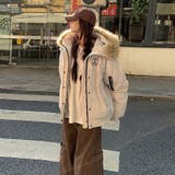 ユニセックス☆ミリタリー風ペアパーカーコート大毛襟 | 17kg | 詳細画像13