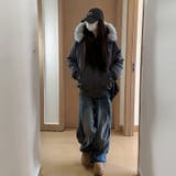 ユニセックス☆ミリタリー風ペアパーカーコート大毛襟 | 17kg | 詳細画像36
