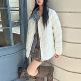 ユニセックス☆デニム襟切替 中綿ショートジャケット | 17kg | 詳細画像6