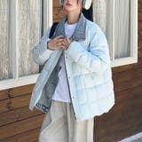 ユニセックス☆デニム襟切替 中綿ショートジャケット | 17kg | 詳細画像9