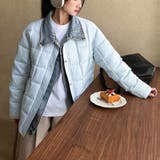 ユニセックス☆デニム襟切替 中綿ショートジャケット | 17kg | 詳細画像10