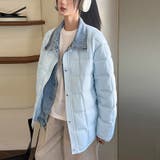 ユニセックス☆デニム襟切替 中綿ショートジャケット | 17kg | 詳細画像11