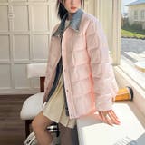 ユニセックス☆デニム襟切替 中綿ショートジャケット | 17kg | 詳細画像15