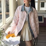 ユニセックス☆デニム襟切替 中綿ショートジャケット | 17kg | 詳細画像4