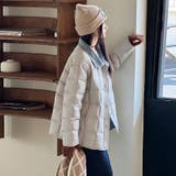 ユニセックス☆デニム襟切替 中綿ショートジャケット | 17kg | 詳細画像18