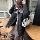 ユニセックス☆デニム襟切替 中綿ショートジャケット | 17kg | 詳細画像22