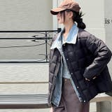 ユニセックス☆デニム襟切替 中綿ショートジャケット | 17kg | 詳細画像5