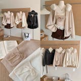 ゆるカワコーデ☆ファー襟付きニットカーディガン ゆったりフードアウター | 17kg | 詳細画像5