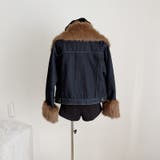 甘辛系ガールズ☆デニムジャケット フェイクファー襟付き裏起毛アウター | 17kg | 詳細画像5