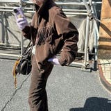 ユニセックス☆スエード中綿ジャケットフリンジスタッズ付 | 17kg | 詳細画像7 