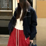 ユニセックス☆スエード中綿ジャケットフリンジスタッズ付 | 17kg | 詳細画像3 