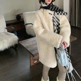 ゆるカワコーデ☆ロングボアジャケット羊羔風スタンドカラー | 17kg | 詳細画像2 