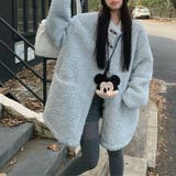 ゆるカワコーデ☆ロングボアジャケット羊羔風スタンドカラー | 17kg | 詳細画像11 