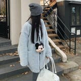 ゆるカワコーデ☆ロングボアジャケット羊羔風スタンドカラー | 17kg | 詳細画像17 