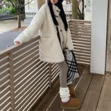 ゆるカワコーデ☆ロングボアジャケット羊羔風スタンドカラー | 17kg | 詳細画像4 