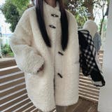 ゆるカワコーデ☆ロングボアジャケット羊羔風スタンドカラー | 17kg | 詳細画像26 