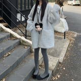 ゆるカワコーデ☆ロングボアジャケット羊羔風スタンドカラー | 17kg | 詳細画像7 