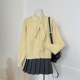 イエロー | 大人っぽく洗練された☆クルーネック黄ニットカーデマフラー2点 | 17kg