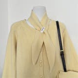 大人っぽく洗練された☆クルーネック黄ニットカーデマフラー2点 | 17kg | 詳細画像7