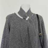 大人っぽく洗練された☆クルーネック黄ニットカーデマフラー2点 | 17kg | 詳細画像9