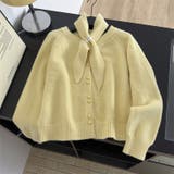 大人っぽく洗練された☆クルーネック黄ニットカーデマフラー2点 | 17kg | 詳細画像13