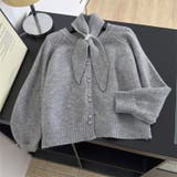 大人っぽく洗練された☆クルーネック黄ニットカーデマフラー2点 | 17kg | 詳細画像17