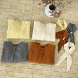 大人っぽく洗練された☆クルーネック黄ニットカーデマフラー2点 | 17kg | 詳細画像29