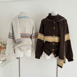 ゆるカワコーデ☆ジャカードカーデマフラー付保温ニット | 17kg | 詳細画像4