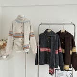 ゆるカワコーデ☆ジャカードカーデマフラー付保温ニット | 17kg | 詳細画像6