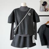 甘辛系ガールズ☆ニットトップス半袖＋スカート3点セット | 17kg | 詳細画像2 