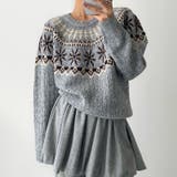 レトロな学院風柄物！大人気フェアアイル柄ウール混ニットセーター | 17kg | 詳細画像10 