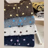 ゆるカワコーデ☆ドット柄ニットカーディガンマフラー付2点セット | 17kg | 詳細画像7