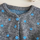 ゆるカワコーデ☆ドット柄ニットカーディガンマフラー付2点セット | 17kg | 詳細画像11