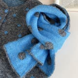 ゆるカワコーデ☆ドット柄ニットカーディガンマフラー付2点セット | 17kg | 詳細画像15