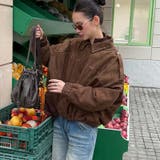 ユニセックス☆ストリート系レトロスエード調スタッズ付きフライトジャケット | 17kg | 詳細画像1 