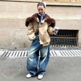 ユニセックス☆ストリート系厚手キルティング牛角ボタンファー付きパーカー | 17kg | 詳細画像20 