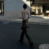 ユニセックス☆ストリート系レトロ配色ブラウン系起毛チェックシャツ | 17kg | 詳細画像14