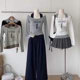 甘辛系ガールズ☆ホルターネックプリント入りトップス假2枚風 | 17kg | 詳細画像7 