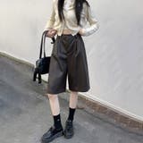 甘辛系ガールズ☆高品質PUレザーショートブーツパンツ五分丈ワイドパンツ | 17kg | 詳細画像9