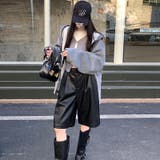 甘辛系ガールズ☆高品質PUレザーショートブーツパンツ五分丈ワイドパンツ | 17kg | 詳細画像15